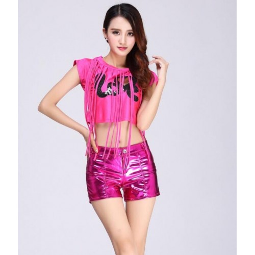 Girl's hip-hop street dance outfits female women's stage performance cheer leaders group dancers singers cosplay dancing costumes